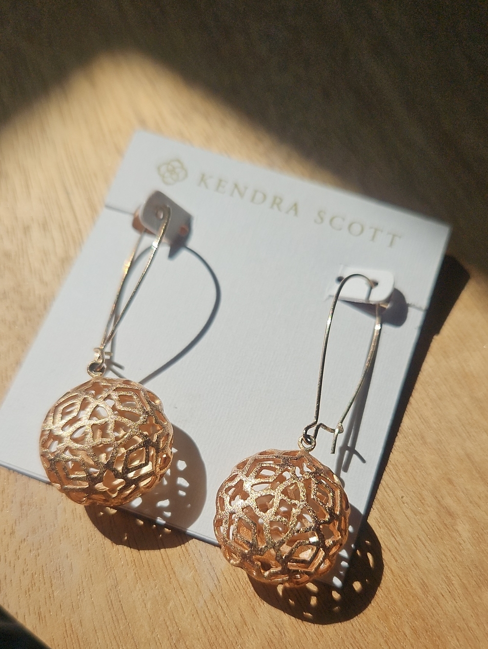 Kendra Scott Elegant Filigree Dome Drop Earrings - Rose Gold Tone
